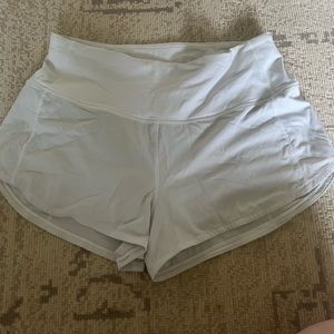 white speed up 2.5 inch low rise shorts